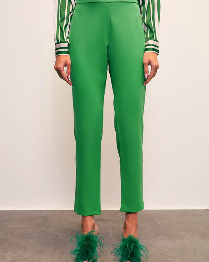 Solid Color Trouser With Side Zip