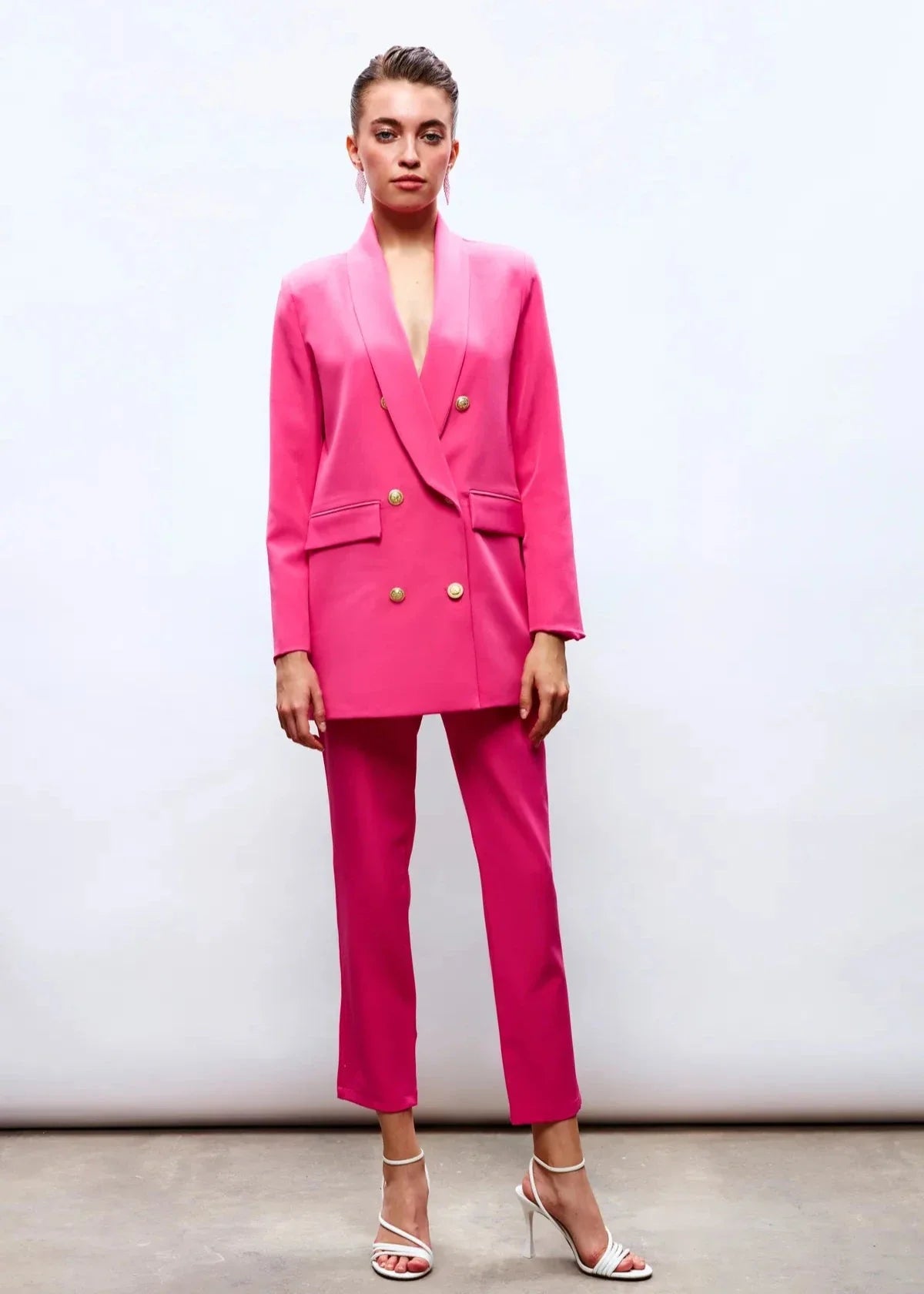 Gaiia Solid Color Trouser With Side Zip