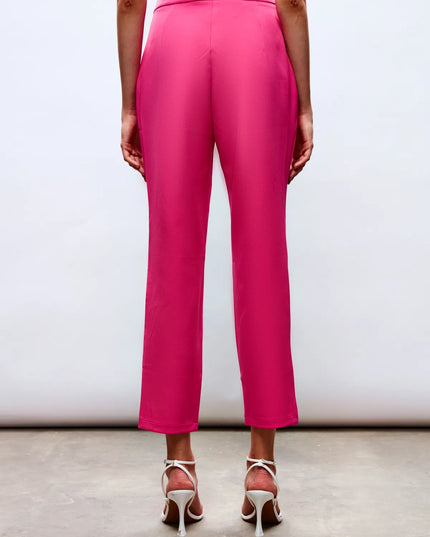 Solid Color Trouser With Side Zip