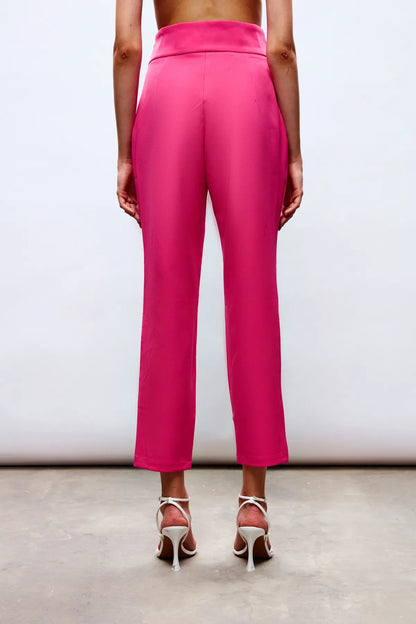 Gaiia Solid Color Trouser With Side Zip
