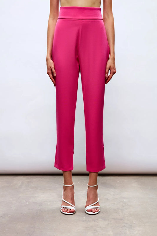 Solid Color Trouser With Side Zip