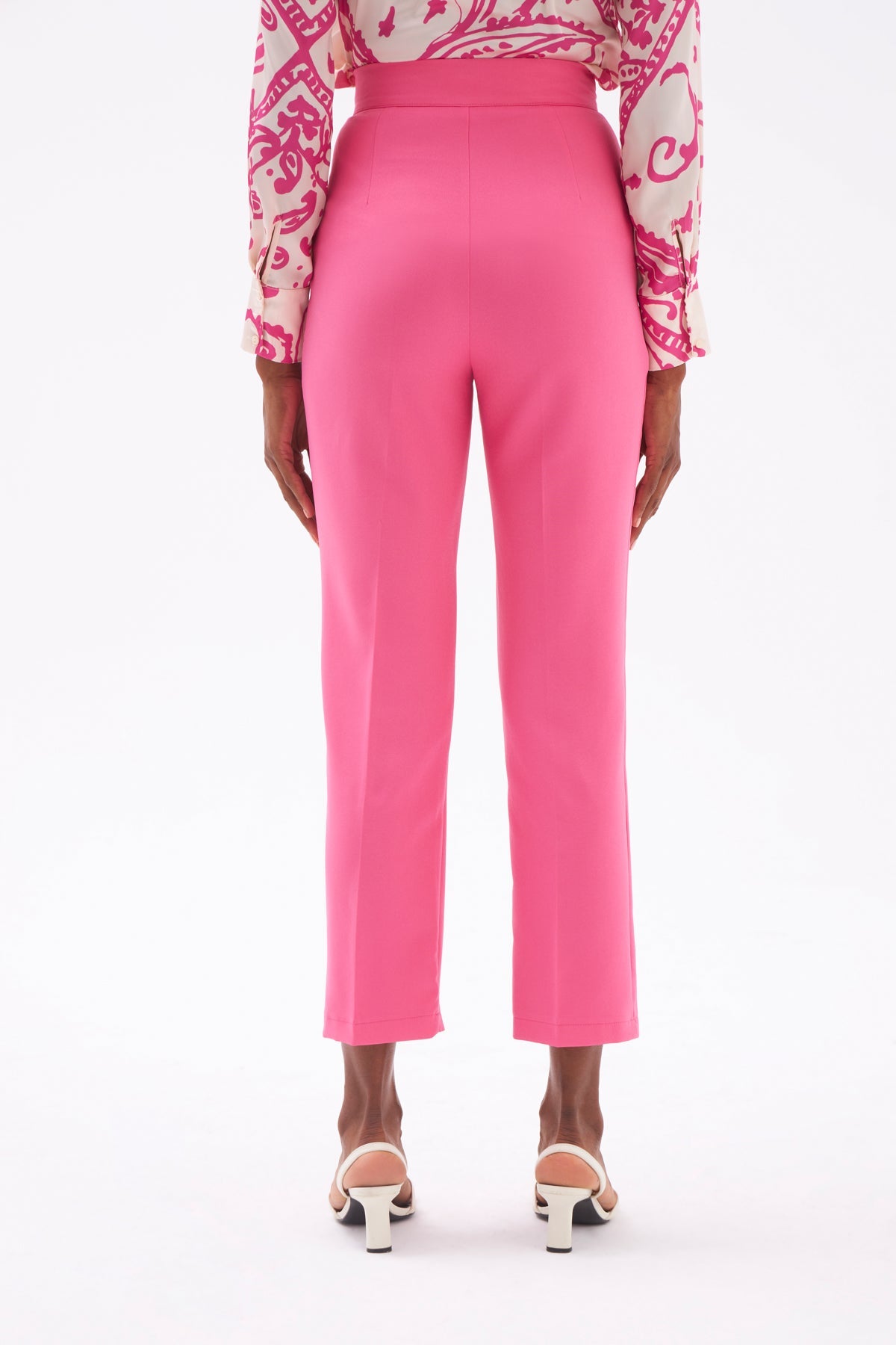 Gaiia Solid Color Trouser With Crease