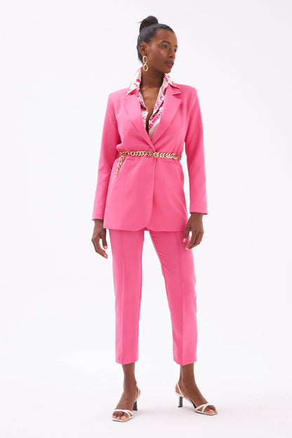 Gaiia Solid Color Trouser With Crease