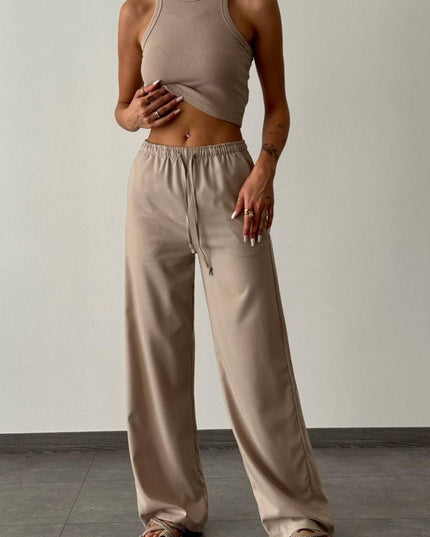 Women Elasticated Wide Leg Pants