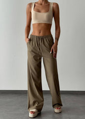 Gaiia Women Elasticated Wide Leg Pants