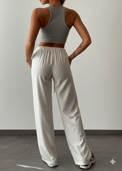 Gaiia Women Elasticated Wide Leg Pants