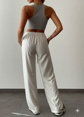 Gaiia Women Elasticated Wide Leg Pants