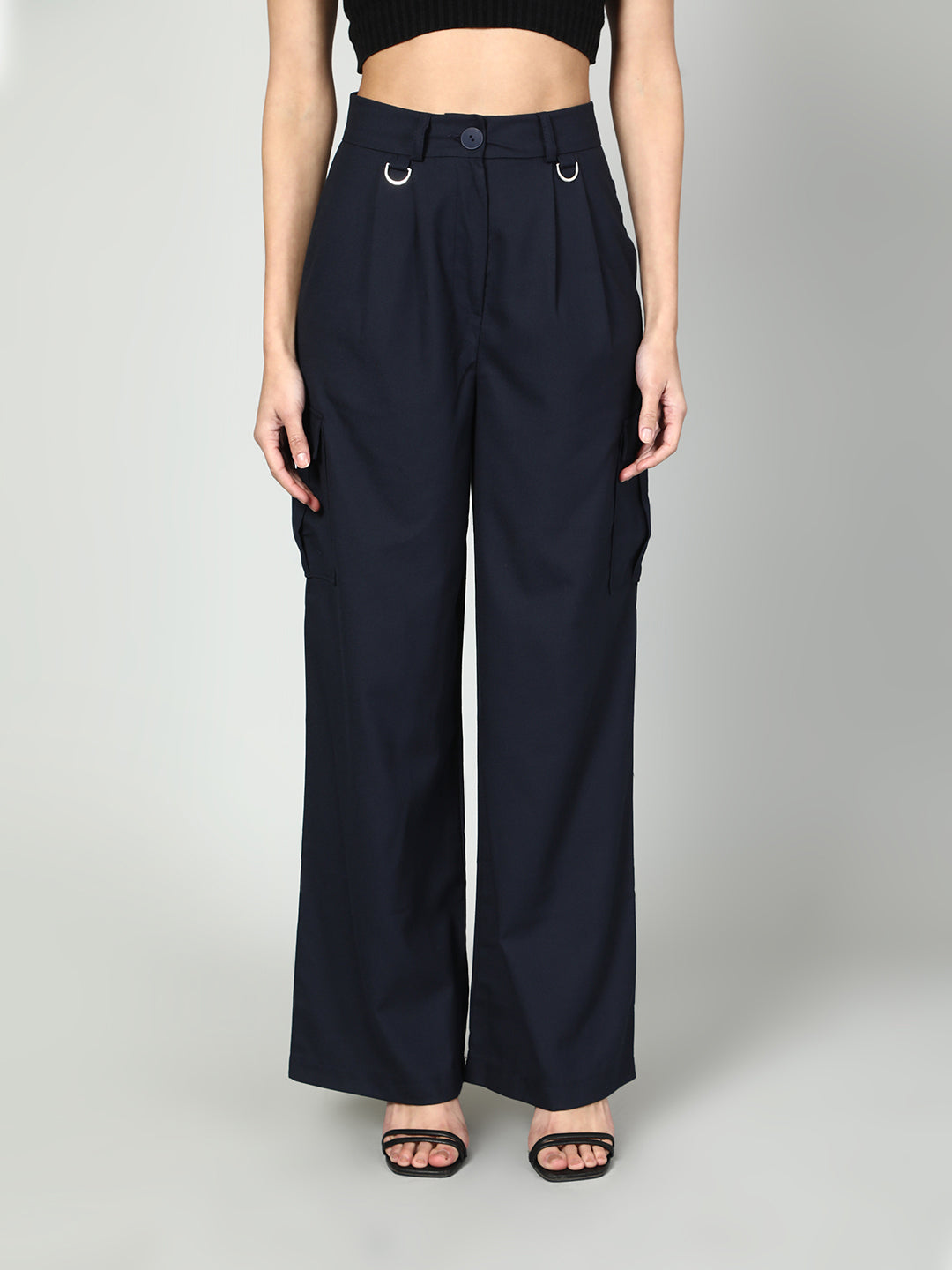 Gaiia Cropped Zipper Jacket With Cargo Pants