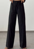 Elasticated Wide Leg Pants With Crease