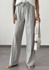 Elasticated Wide Leg Pants With Crease