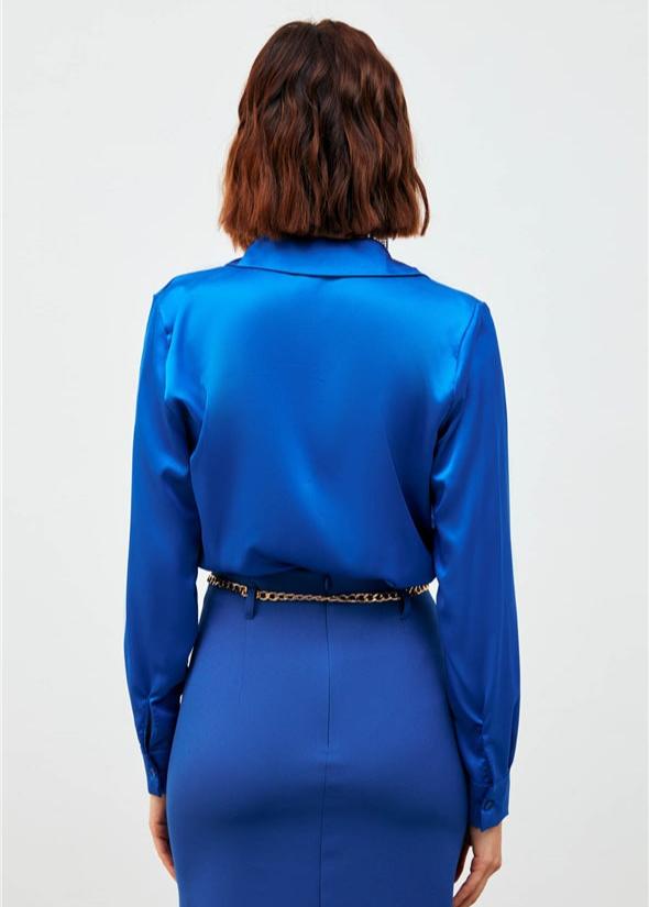 Gaiia Satin Shirt Bodysuit