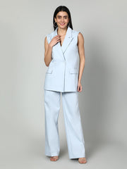 Gaiia Sleevless Blazer And Trouser Set