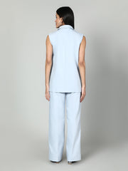 Sleevless Blazer and Trouser Set