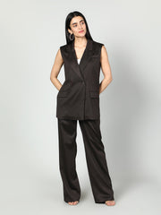 Gaiia Sleevless Blazer And Trouser Set