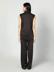 Sleevless Blazer and Trouser Set