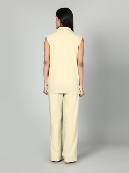 Gaiia Sleevless Blazer And Trouser Set