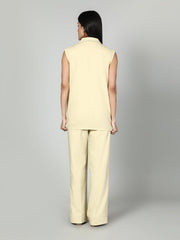 Gaiia Sleevless Blazer And Trouser Set