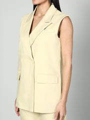 Sleevless Blazer and Trouser Set