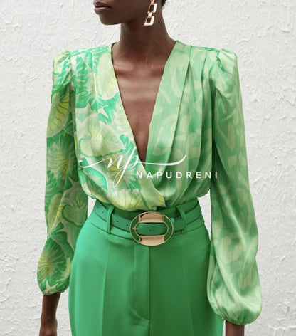 Gaiia Women Printed Bodysuit