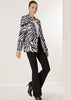 Satin Zebra Print Blazer