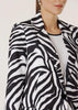 Satin Zebra Print Blazer