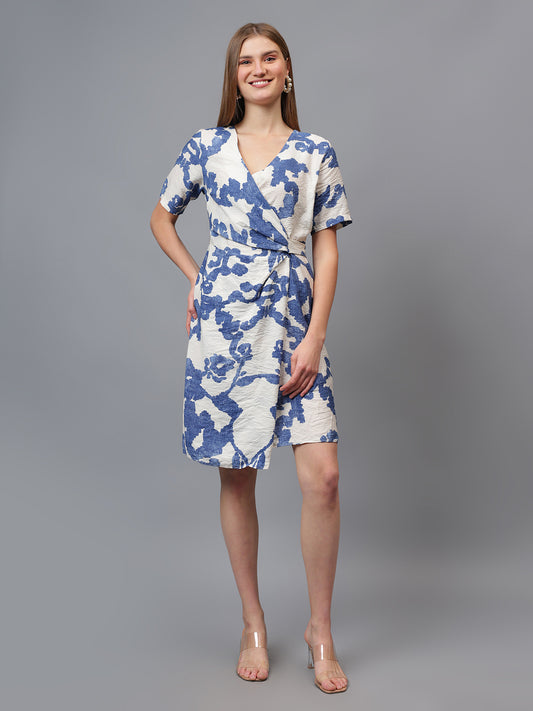 Printed Wrap Around Dress