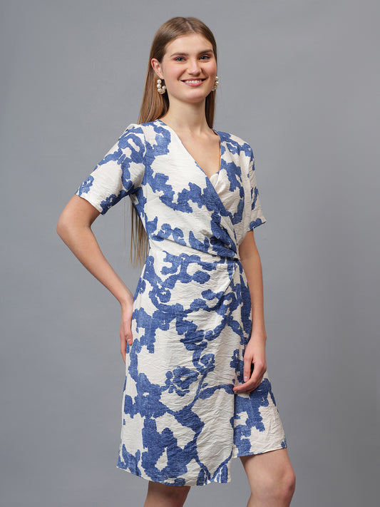 Printed Wrap Around Dress