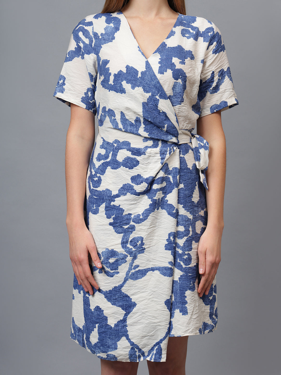 Printed Wrap Around Dress