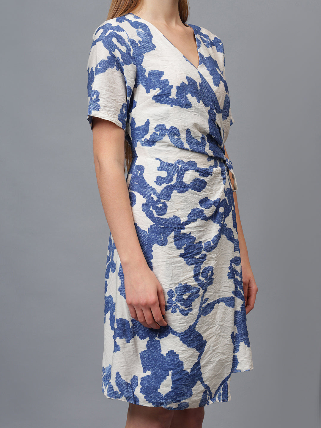 Gaiia Printed Wrap Around Dress
