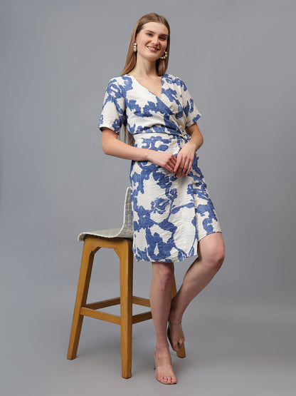 Gaiia Printed Wrap Around Dress