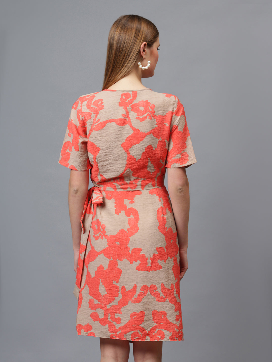 Gaiia Printed Wrap Around Dress