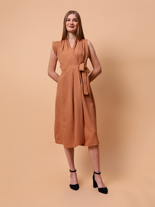 Sleeveless Wrap Around Dress