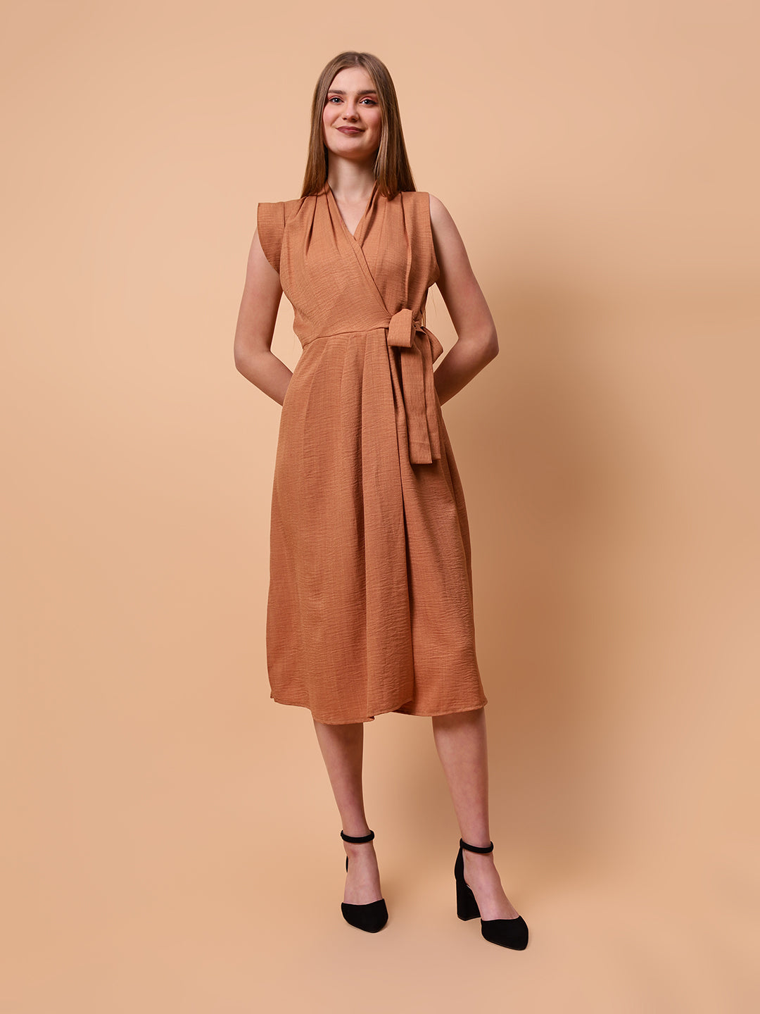 Gaiia Sleeveless Wrap Around Dress