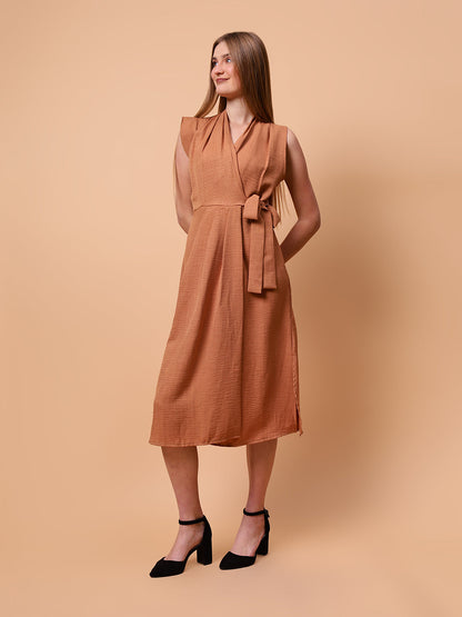 Gaiia Sleeveless Wrap Around Dress