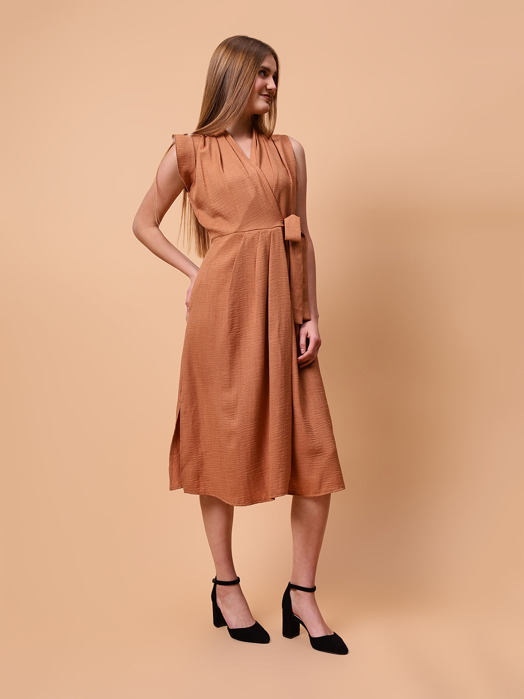 Gaiia Sleeveless Wrap Around Dress