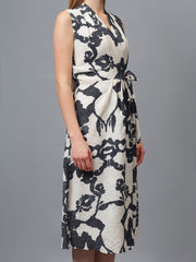 Gaiia Printed Sleeveless Wrap Dress