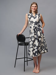 Gaiia Printed Sleeveless Wrap Dress