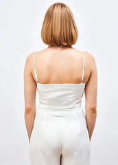 Gaiia Satin Bustier Crop Top