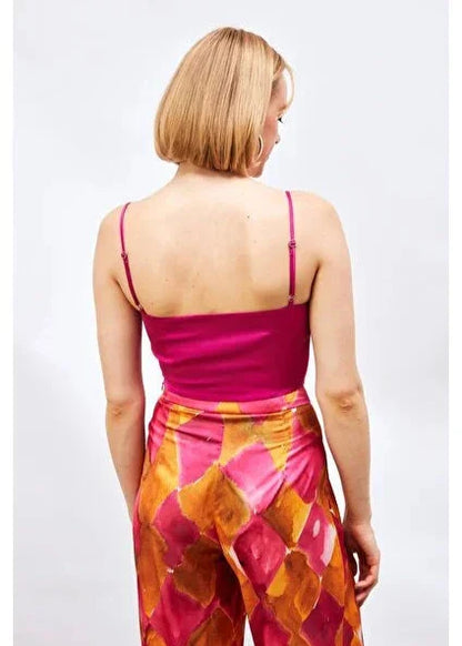 Gaiia Satin Bustier Crop Top