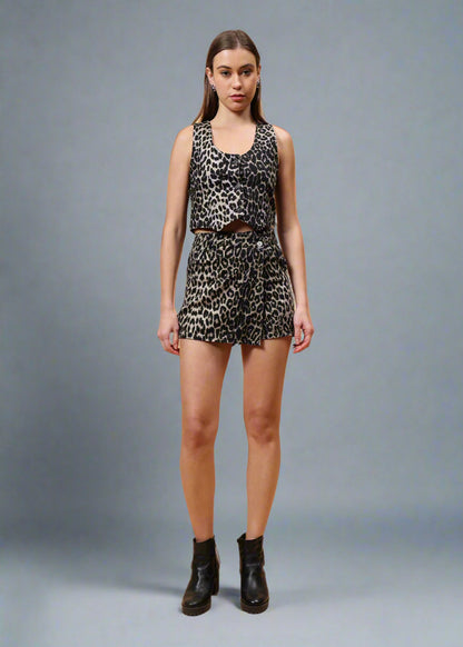 Gaiia Leopard Print Skorts