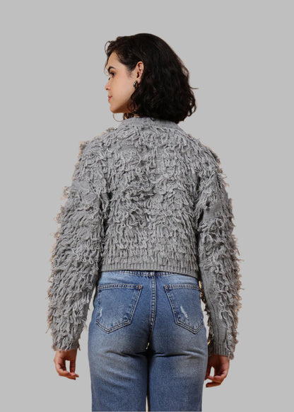 Gaiia Cosy Solid Colour Furry Pullover