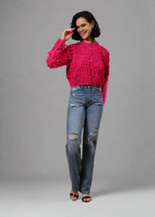Gaiia Cosy Solid Colour Furry Pullover