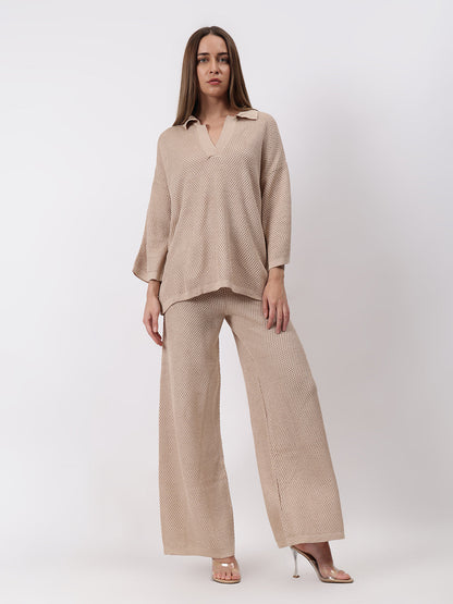 Gaiia Waffle Self Design Co-Ord Set