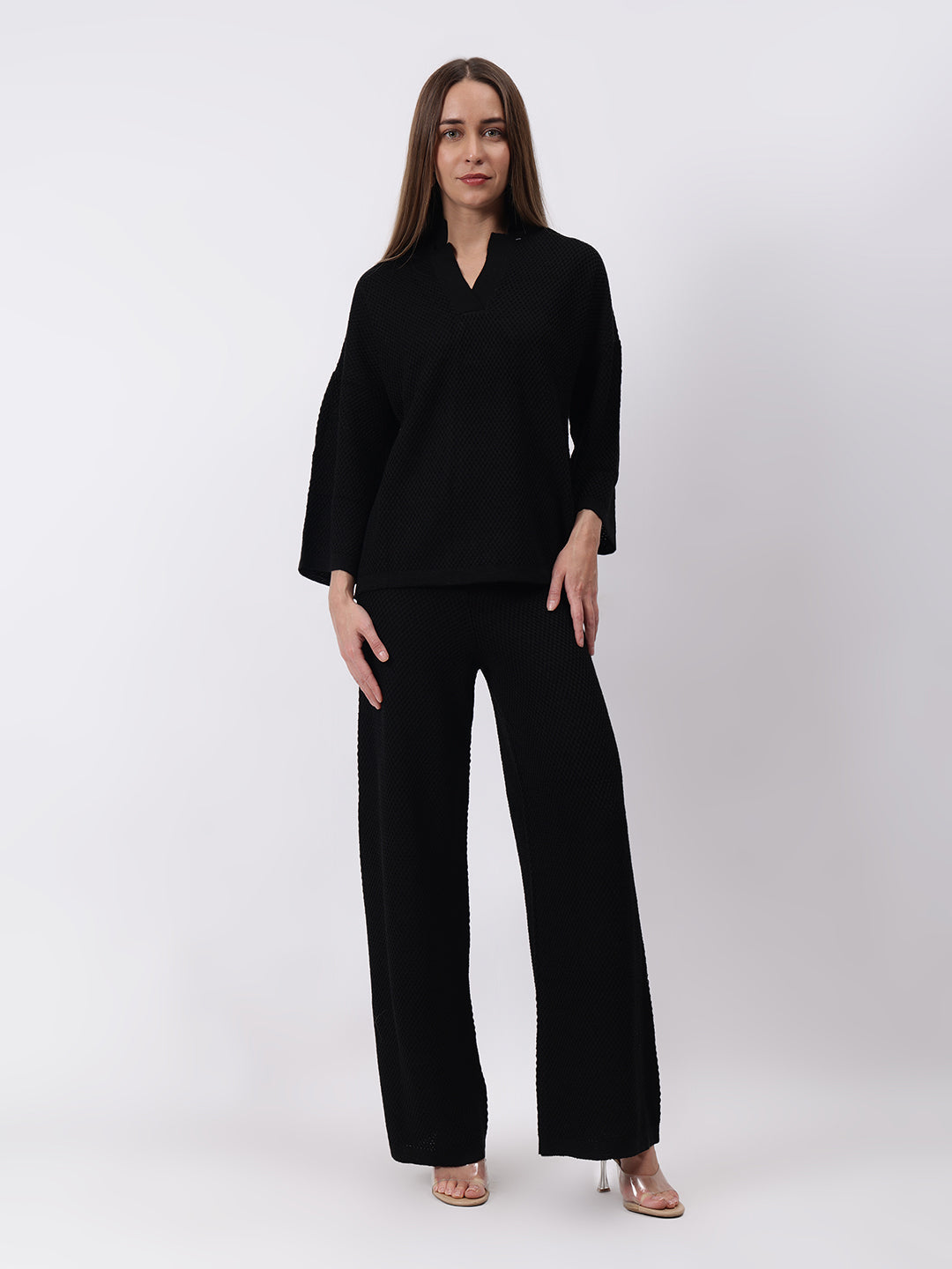 Gaiia Waffle Self Design Co-Ord Set