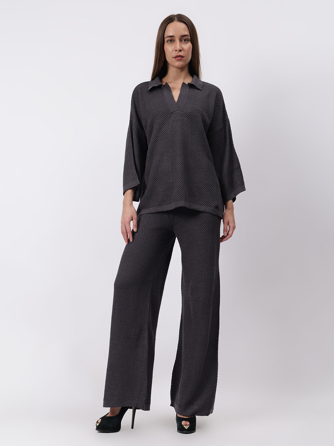 Gaiia Waffle Self Design Co-Ord Set