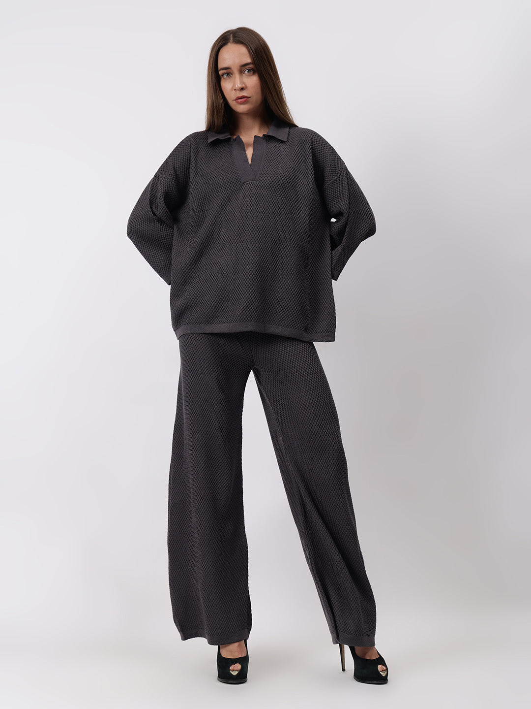 Gaiia Waffle Self Design Co-Ord Set