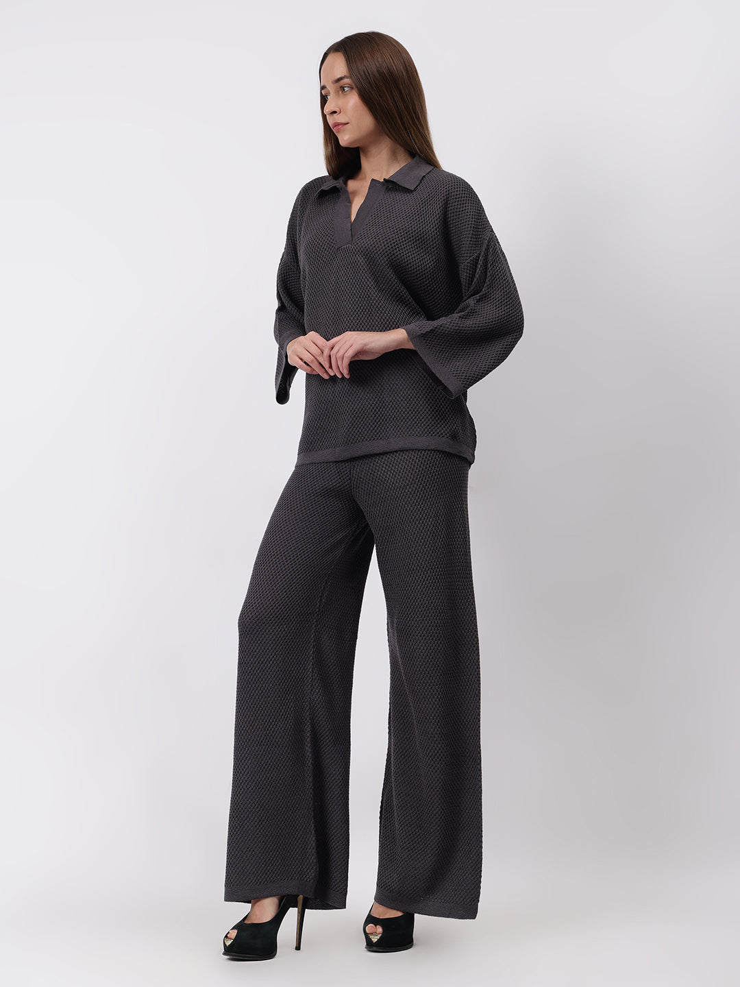 Gaiia Waffle Self Design Co-Ord Set