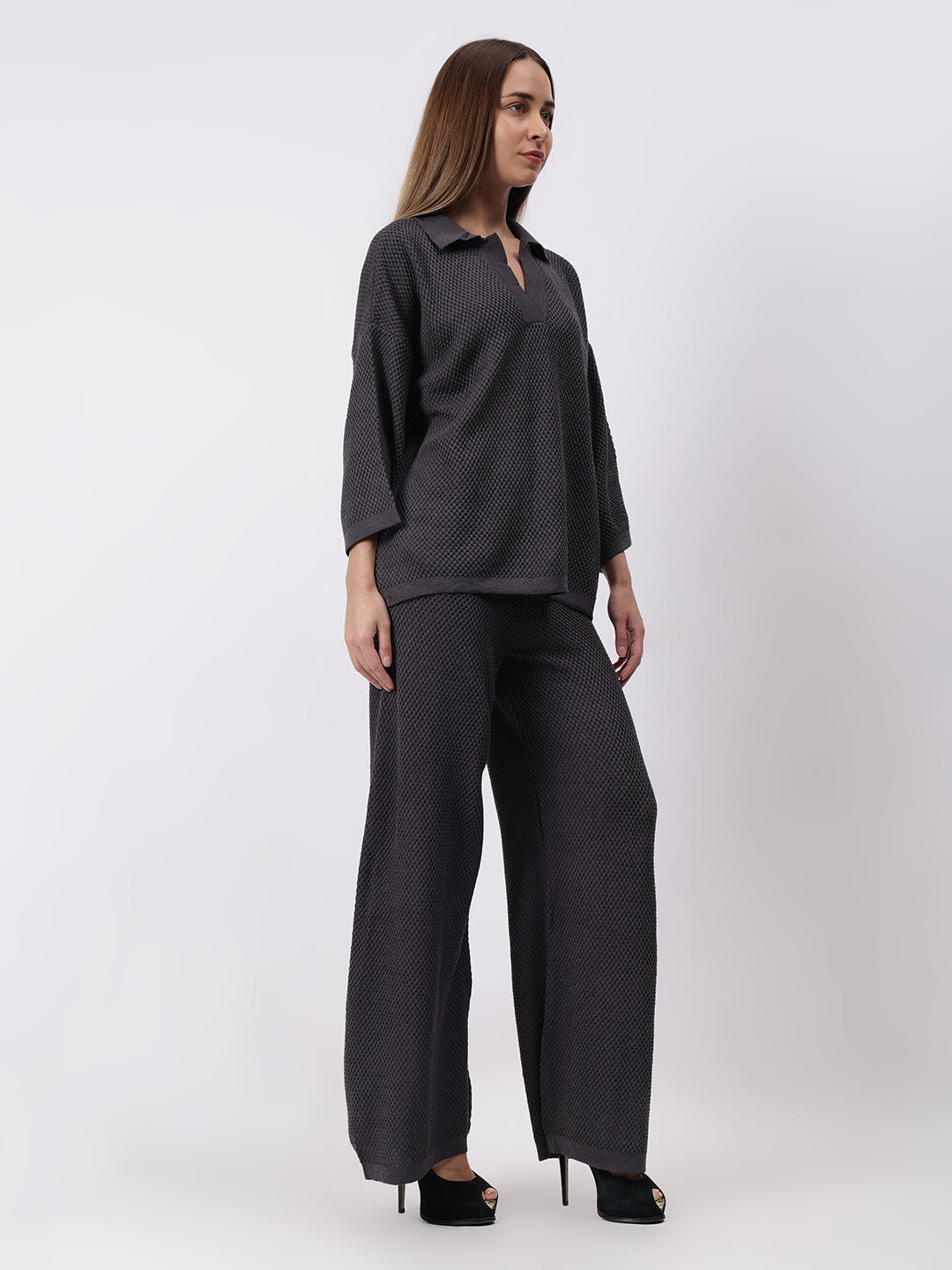 Gaiia Waffle Self Design Co-Ord Set