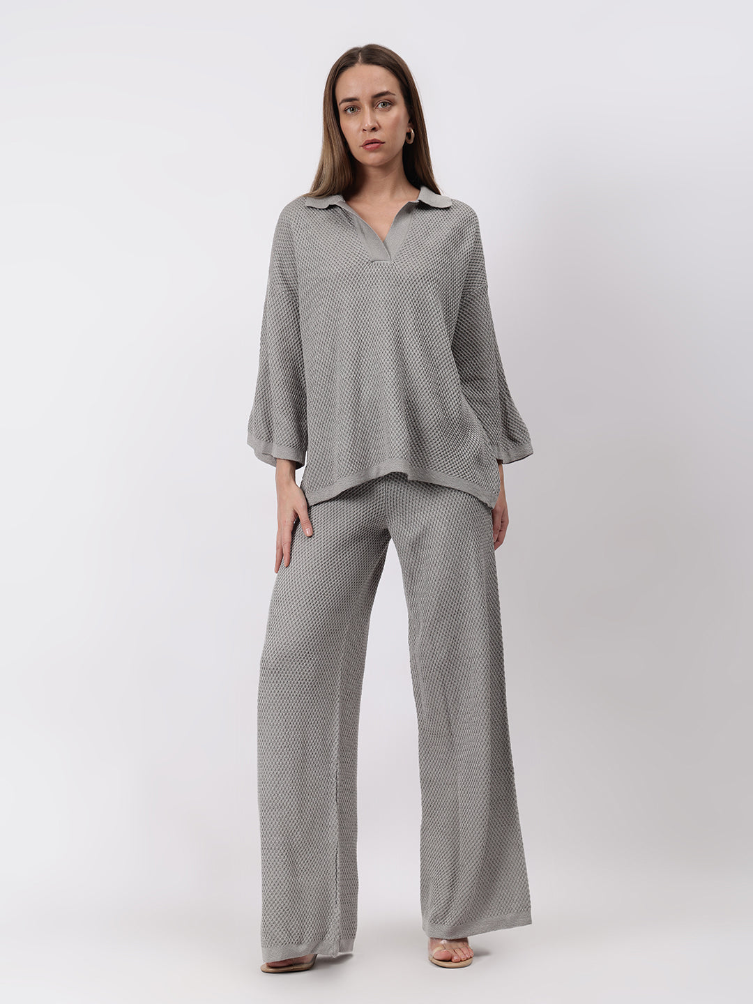 Gaiia Waffle Self Design Co-Ord Set