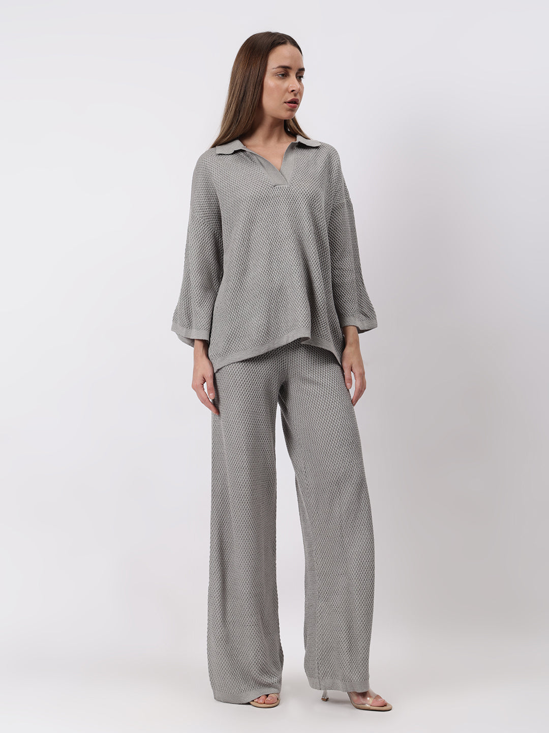 Gaiia Waffle Self Design Co-Ord Set